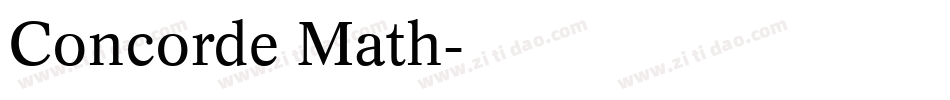 Concorde Math字体转换